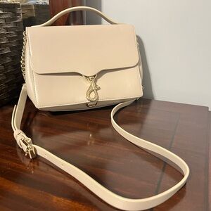 Top handle crossbody Rebecca Minkoff purse in tan leather